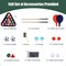 4-in-1 Combo Game Table Set with Billiards, Foosball, Table Tennis and Hockey